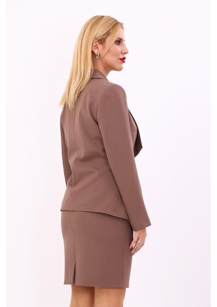 Amerikan Yaka Klasik Ceket-Kahve fırsatları