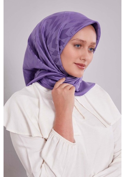 Lila Baklava Desen Kristal Jakar Eşarp fiyatları