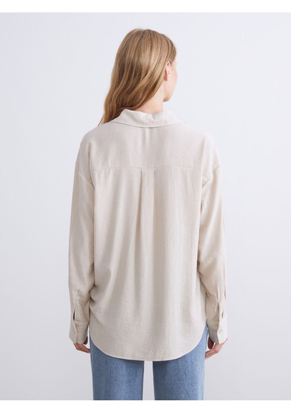 Yeni Sezon Dokulu Oversize Kadın Gömlek modelleri