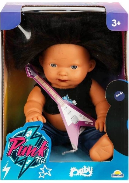 Punkçı Bebek Figürü 25 cm - Siyah Saçlı (Lisinya) fiyatları