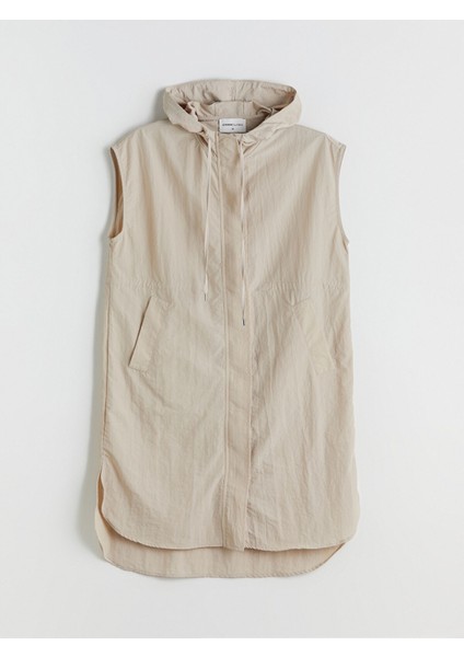 Yeni Sezon Kapüşonlu Poplin Oversize Kadın Yelek indirimleri