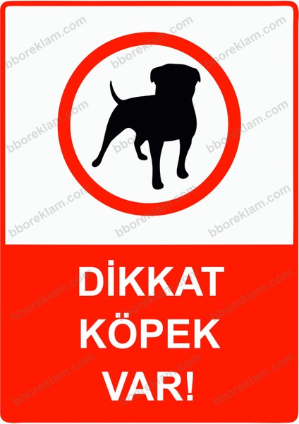 Dikkat Köpek Var! Uyarı Levhası