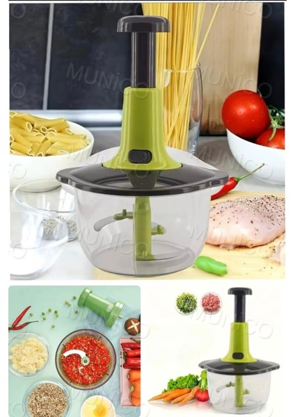 Çok Fonksiyonlu Manuel Presleme Kıyma ve Blender, Turkuaz Renkli modelleri