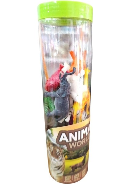Asya Oyuncak Display Box Silindir Hayvanlar 6676-YEŞIL