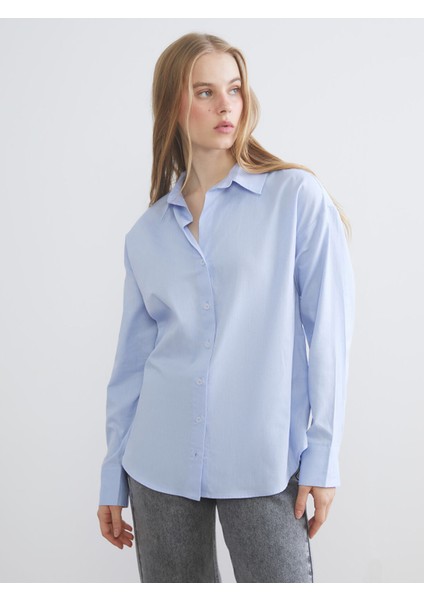 Yeni Sezon Oversize Oxford Kadın Gömlek