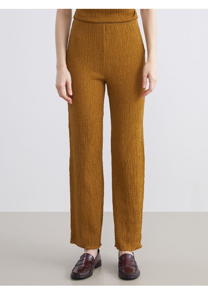 Yeni Sezon Beli Lastikli Dokulu Kadın Pantolon fiyatları