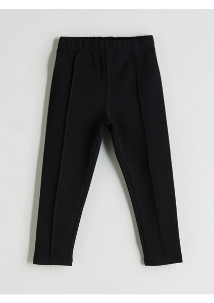 Beli Lastikli Kız Çocuk Basic Tayt (W5)