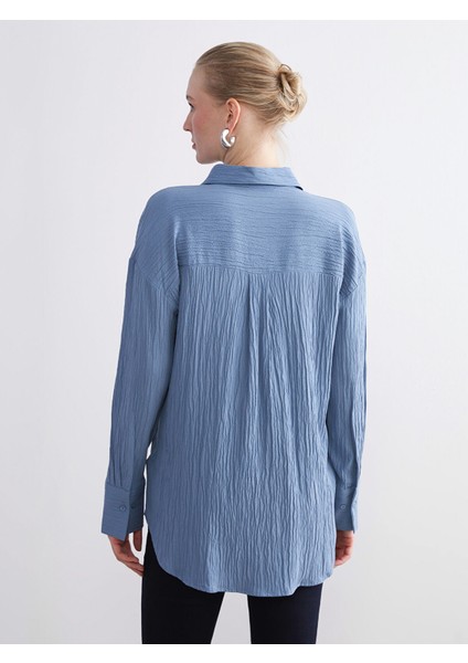 Yeni Sezon Dokulu Oversize Kadın Gömlek fırsatları