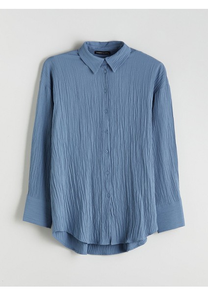 Yeni Sezon Dokulu Oversize Kadın Gömlek indirimleri