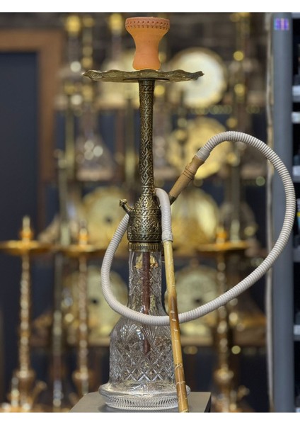 Bakır Nargile Takımı Özel Tasarım 65 cm