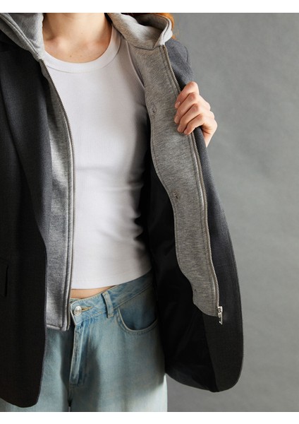 Yeni Sezon Kapüşonlu Kadın Blazer Ceket modelleri