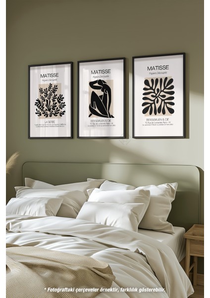 Bohem Matisse 3'lü Siyah Çerçeveli Poster, Tablo Seti No:34 fiyatları