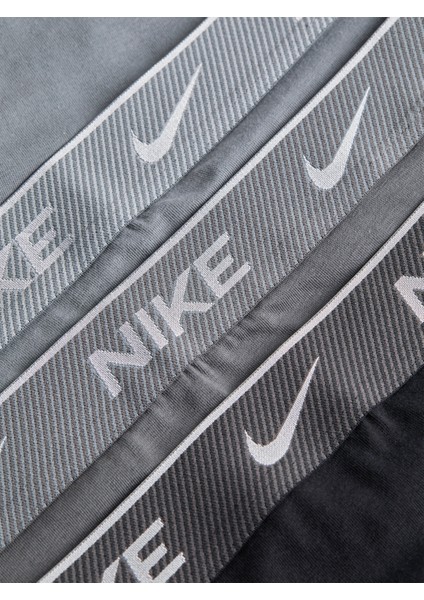 Nıke Erkek Nike Marka Logolu Elastik Bantlı Günlük Kullanıma Uygun Füme-Gri-Açık Gri Boxer 0000KE1008 U91 fiyatları