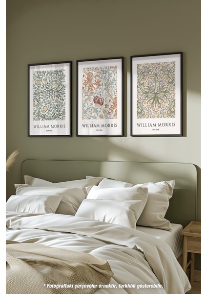 William Morris 3'lü Siyah Çerçeveli Poster, Tablo Seti No:31 fiyatları