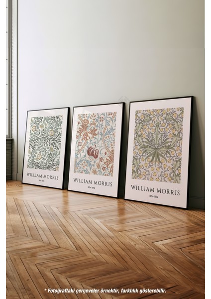 William Morris 3'lü Siyah Çerçeveli Poster, Tablo Seti No:31 fırsatları