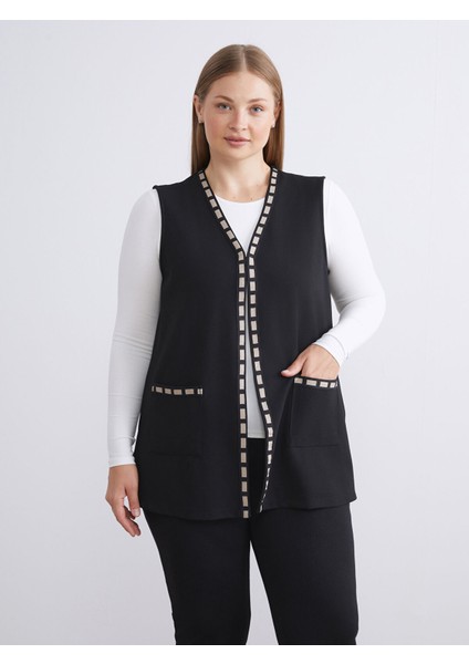 Yeni Sezon V Yaka Nakışlı Kadın Yelek fiyatları