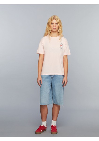 Yeni Sezon Bisiklet Yaka Slogan Baskılı Kadın Tişört fiyatları