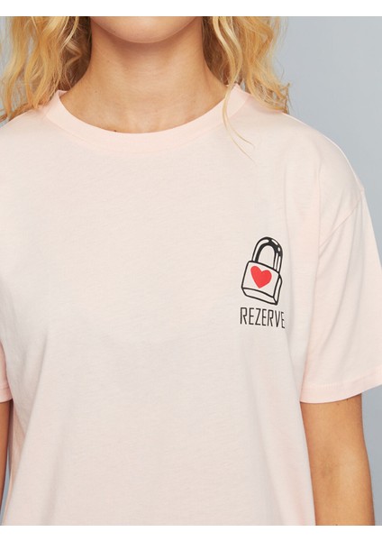 Yeni Sezon Bisiklet Yaka Slogan Baskılı Kadın Tişört modelleri