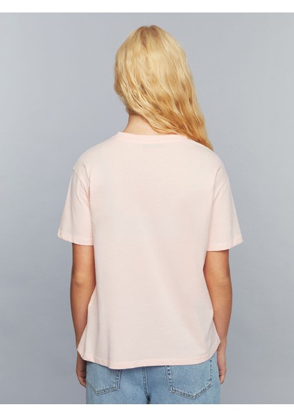 Yeni Sezon Bisiklet Yaka Slogan Baskılı Kadın Tişört fırsatları