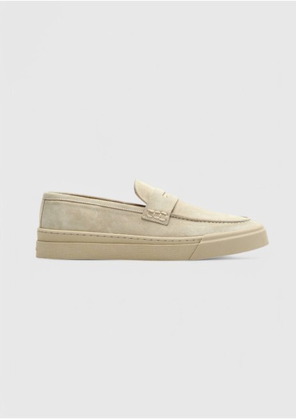Bej Süet Casual Loafer