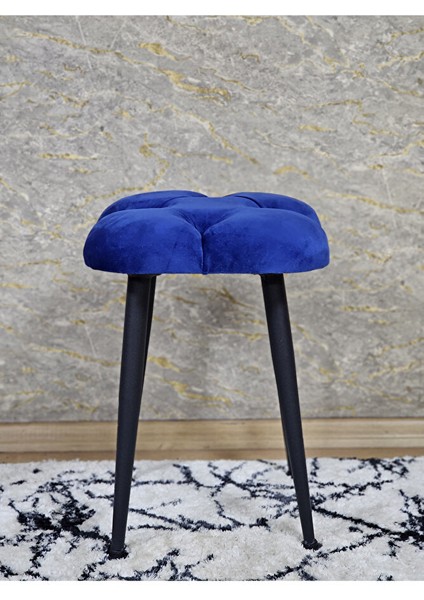 Kare Siyah Boyalı Konik Ayaklı Tabure - Oturak - Bar Taburesi - Ayaklı Tabure Mavi Renk 48 x 33 Boyut/ebat modelleri