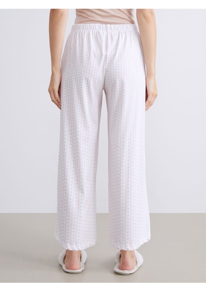 Yeni Sezon Beli Lastikli Kadın Kapri Pijama Altı fırsatları