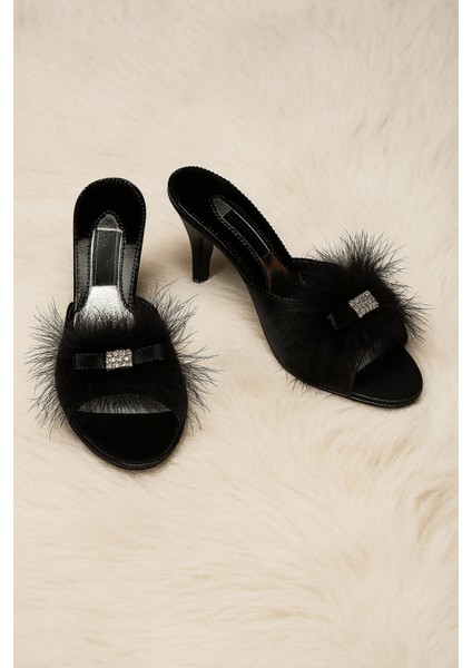 Kadın Giyim Peluş & Kurdele Detaylı Taşlı Çeyizlik - Hediyelik Ev Terliği LL.GC215.001 fiyatları