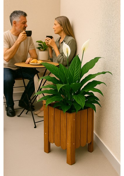 Saksı Ahşap Saksı Çiçeklik Dış Mekan Saksılık modelleri