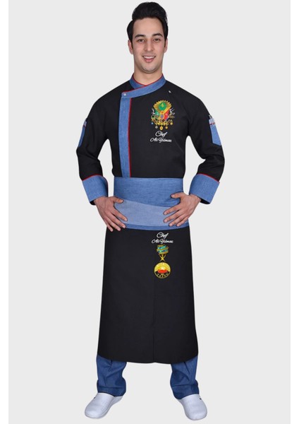 Isim Hediyeli Aşçı Ceketi Aşçı Ceketleri Şef Ceketi Aşçı Kıyafetleri Aşçı Elbisesi Chef Aşçı Forması modelleri
