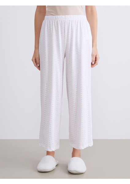 Yeni Sezon Beli Lastikli Kadın Kapri Pijama Altı fiyatları