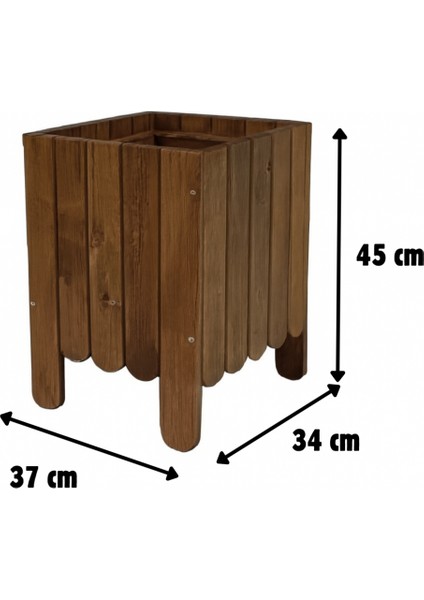 Saksı Ahşap Saksı Çiçeklik Dış Mekan Saksılık