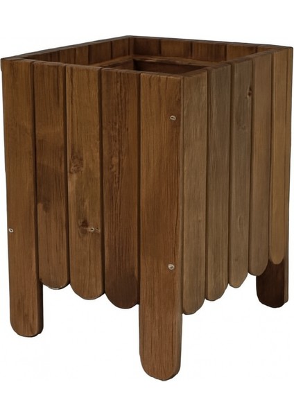 Saksı Ahşap Saksı Çiçeklik Dış Mekan Saksılık