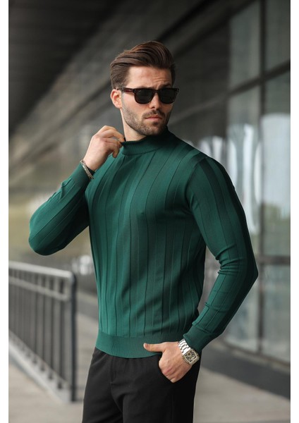 Nefti Yeşili Yarım Balıkçı Erkek Triko Kazak E7423 fırsatları