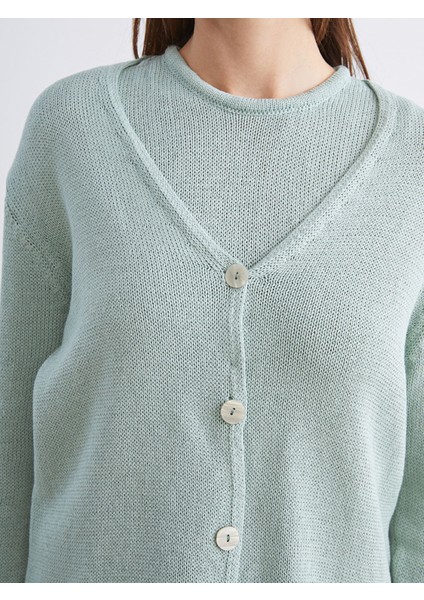 Yeni Sezon V Yaka Kadın Triko Hırka modelleri