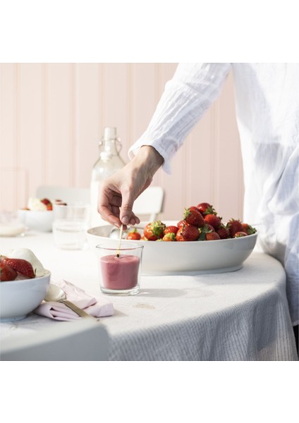 Bardakta Kokulu Mum, Parlak Pembe, 25 Saat, Çilek fırsatları