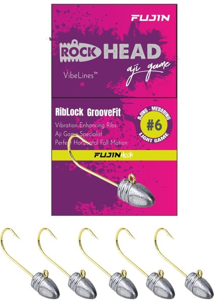 Rock-Head 6no Aji Game Jighead 1 gr