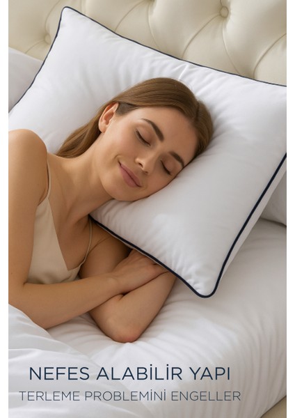 50X70CM Nano Jel Lüks Yastık | 1200GR Anti-Alerjik Pamuklu Yastık indirimleri