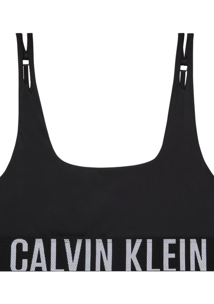 Calvın Kleın Kadın Marka Logolu Elastik Bantlı Günlük Kullanıma Uygun Siyah Sütyen LV00QF8478 Ub1
