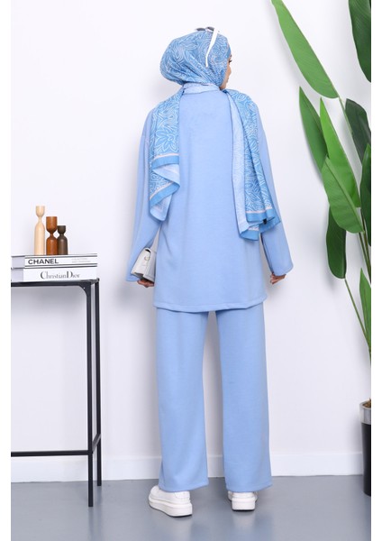 Bebe Mavi Bağlama Detaylı Tunik Pantolonlu Takım fırsatları