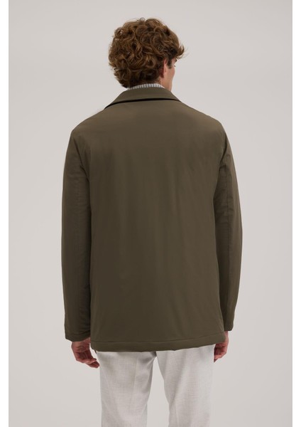 Haki Comfort Fit Bebe Yaka Fermuarlı Mont fırsatları