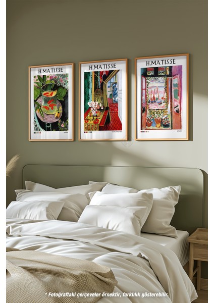H Matisse 3'lü Ahşap Çerçeveli Poster, Tablo Seti No:38 fiyatları