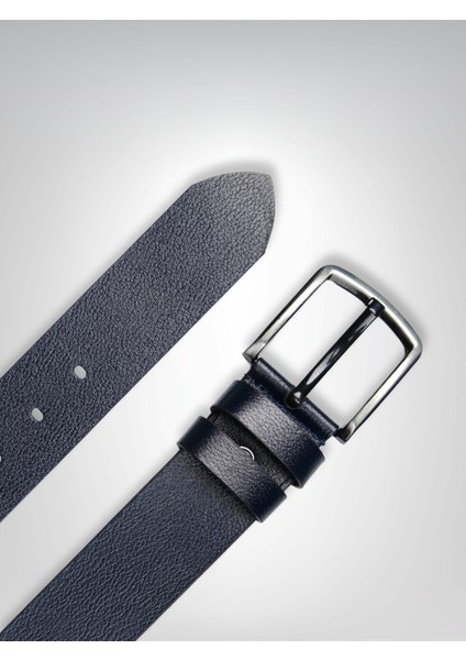Hakiki Deri Kemer- Premium Dana Derisi- Lacivert, 4 Cm, | 8919K