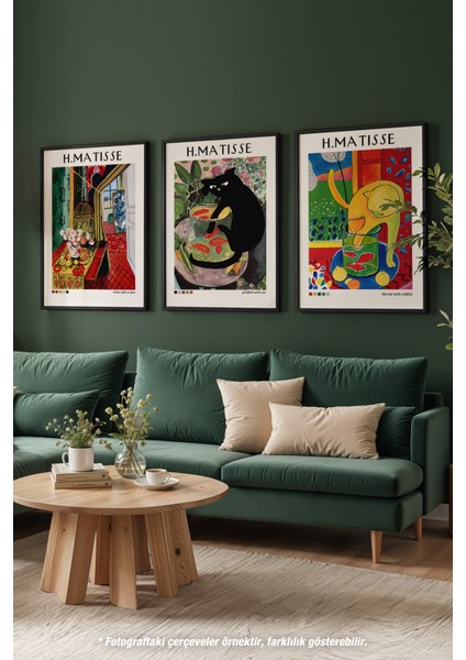 Matisse 3'lü Siyah Çerçeveli Poster, Tablo Seti No:39 modelleri