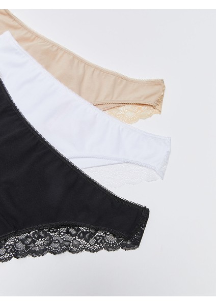 Yeni Sezon Dantelli Brazilian Külot 3'lü modelleri