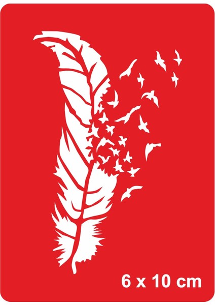 Kuş Tüyüsupertrend1 Tattoo Geçici Dövme Şablonları Kına Kalıpları