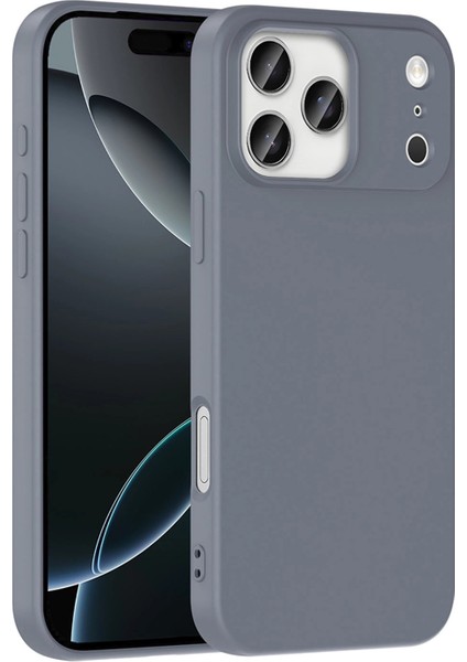 iPhone 17 Pro ile Uyumlu Liquid Serisi Içi Kadife Lansman Silikon Kılıf