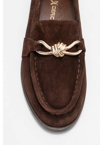 Kadın Tokalı Loafer Gerçek Süet Deri Rg 7502 Kahverengi fiyatları