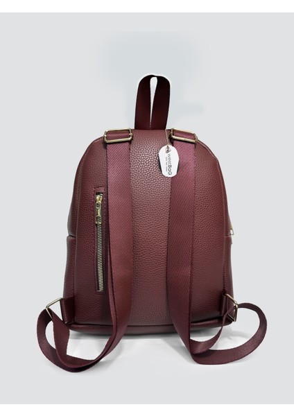 Unisex Suni Deri Fermuarlı Çok Gözlü Sırt Çantası modelleri