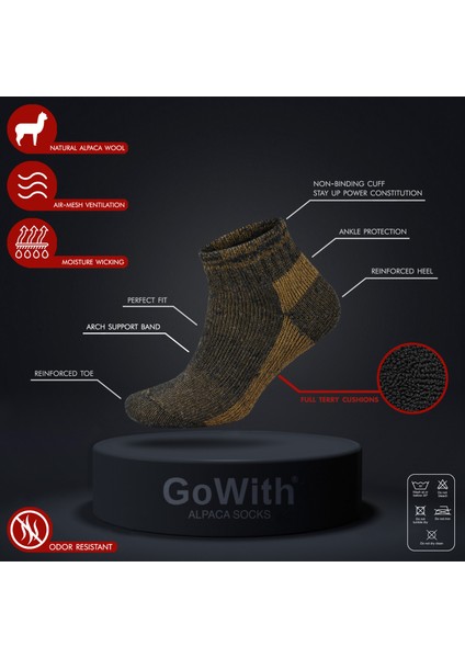 Alpaka Yünlü Tam Havlulu Kalın Termal Bilek Boy Çorap 6007 fırsatları