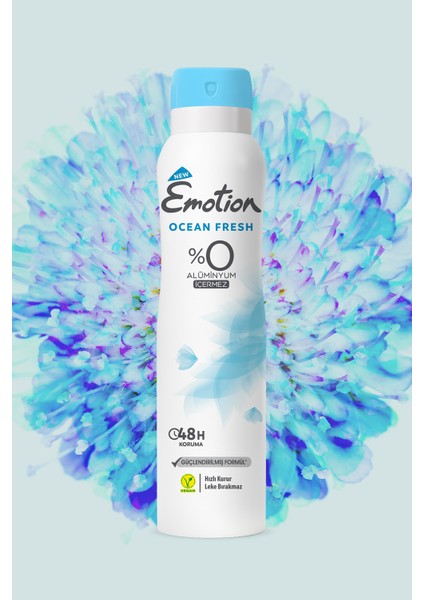 Ocean Fresh Kadın Vegan Deodorant 3X200 ml Hızlı Kurur, Leke Bırakmaz fırsatları